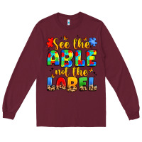 Burgundy see the able not the label Long Sleeve Tee - JahusDesignShop