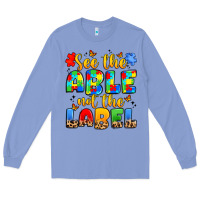 Colony Blue see the able not the label Long Sleeve Tee - JahusDesignShop