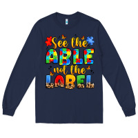 Navy see the able not the label Long Sleeve Tee - JahusDesignShop