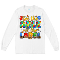 White see the able not the label Long Sleeve Tee - JahusDesignShop