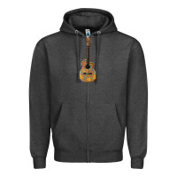 Charcoal Heather mexican guitar Zipper Hoodie - Artiststas
