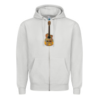 Dove Grey mexican guitar Zipper Hoodie - Artiststas