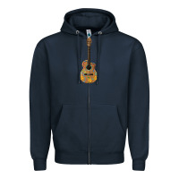 Navy mexican guitar Zipper Hoodie - Artiststas
