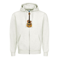 Oatmeal Heather mexican guitar Zipper Hoodie - Artiststas