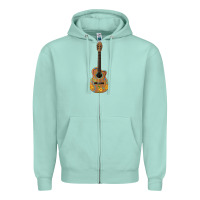 Seafoam mexican guitar Zipper Hoodie - Artiststas