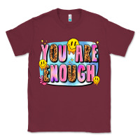 Burgundy you are enough Classic Tee - JahusDesignShop