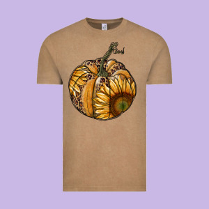 Sunflower Pumpkin Vintage Tee Designed By Ranaportraitstore