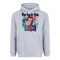 Heather Grey party in the usa Heavyweight Hoodie - MaliasSmallBusiness