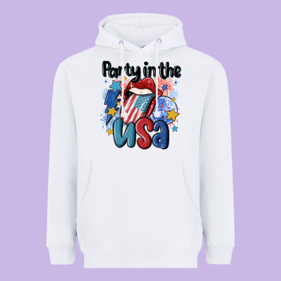 Party In The Usa Heavyweight Hoodie Designed By Maliassmallbusiness