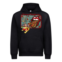 Black Merry Christmas Lips Santa Urban Hoodie - Bettercallsaul