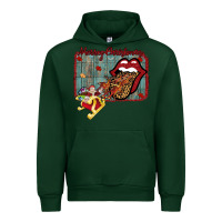 Forest Green Merry Christmas Lips Santa Urban Hoodie - Bettercallsaul