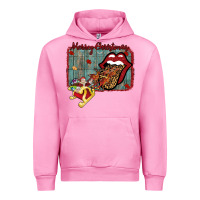 Fuchsia Pink Merry Christmas Lips Santa Urban Hoodie - Bettercallsaul