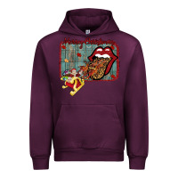 Mauve Wine Merry Christmas Lips Santa Urban Hoodie - Bettercallsaul