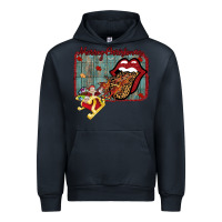 Navy Merry Christmas Lips Santa Urban Hoodie - Bettercallsaul