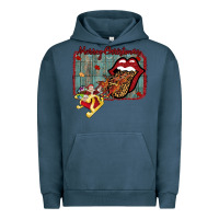 Pigment Midnight Navy Merry Christmas Lips Santa Urban Hoodie - Bettercallsaul