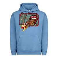Pigment Pebble Blue Merry Christmas Lips Santa Urban Hoodie - Bettercallsaul