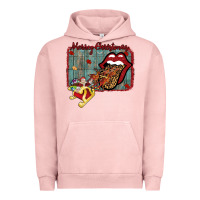 Pigment Salmon Merry Christmas Lips Santa Urban Hoodie - Bettercallsaul