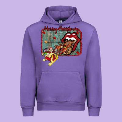 Merry Christmas Lips Santa Urban Hoodie Designed By Bettercallsaul