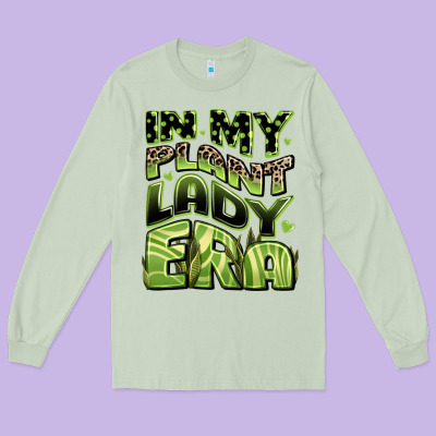 In My Plant Lady Era Long Sleeve Tee Designed By Jahusdesignshop