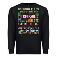Black camping rules Premium Sweatshirt - MaliasSmallBusiness