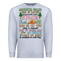 Heather Grey camping rules Premium Sweatshirt - MaliasSmallBusiness