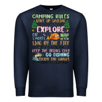 Navy camping rules Premium Sweatshirt - MaliasSmallBusiness