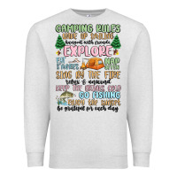 Oatmeal Heather camping rules Premium Sweatshirt - MaliasSmallBusiness