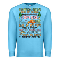 Ocean Blue camping rules Premium Sweatshirt - MaliasSmallBusiness