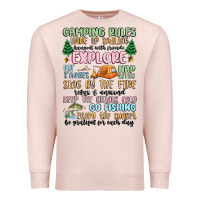 Pale Pink camping rules Premium Sweatshirt - MaliasSmallBusiness