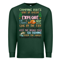 Sports Green camping rules Premium Sweatshirt - MaliasSmallBusiness