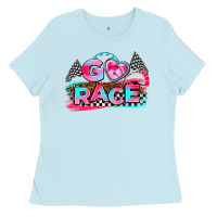 Baby Blue go race Ladies Tee - AdoDesignShop