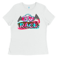 White go race Ladies Tee - AdoDesignShop