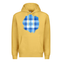 Antique Gold Winter Tartan Patch Premium Hoodie - BundleAndBundleShop