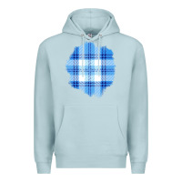 Blue Mist Winter Tartan Patch Premium Hoodie - BundleAndBundleShop