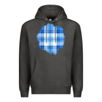 Charcoal Heather Winter Tartan Patch Premium Hoodie - BundleAndBundleShop