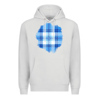 Dove Grey Winter Tartan Patch Premium Hoodie - BundleAndBundleShop
