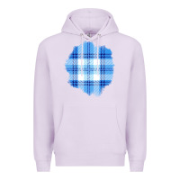 Lilac Winter Tartan Patch Premium Hoodie - BundleAndBundleShop