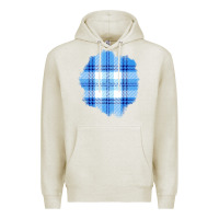 Oatmeal Heather Winter Tartan Patch Premium Hoodie - BundleAndBundleShop