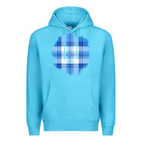 Ocean Blue Winter Tartan Patch Premium Hoodie - BundleAndBundleShop
