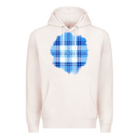 Pale Pink Winter Tartan Patch Premium Hoodie - BundleAndBundleShop