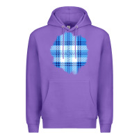 Purple Winter Tartan Patch Premium Hoodie - BundleAndBundleShop