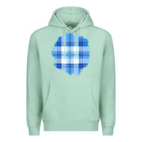 Seafoam Winter Tartan Patch Premium Hoodie - BundleAndBundleShop