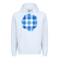 White Winter Tartan Patch Premium Hoodie - BundleAndBundleShop