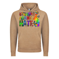 Vintage Coffee straight against hate pride lgbtq Vintage Hoodie - texasbilliewilder