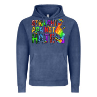 Vintage Denim straight against hate pride lgbtq Vintage Hoodie - texasbilliewilder