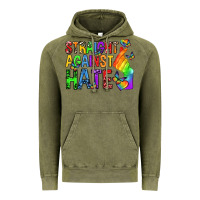 Vintage Olive straight against hate pride lgbtq Vintage Hoodie - texasbilliewilder