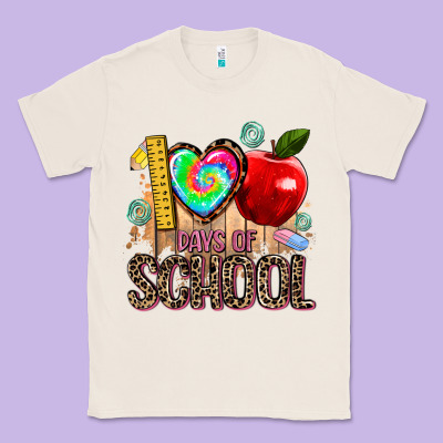 100 Days Of School Classic Tee Designed By Adodesignshop