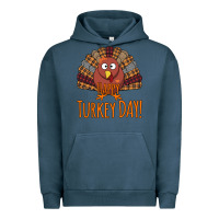 Pigment Midnight Navy Happy Turkey Day - Thanksgiving Party Urban Hoodie - Bettercallsaul