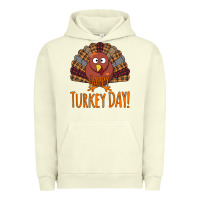 Pigment Pistachio Happy Turkey Day - Thanksgiving Party Urban Hoodie - Bettercallsaul