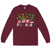 Burgundy pot head plants Long Sleeve Tee - JahusDesignShop